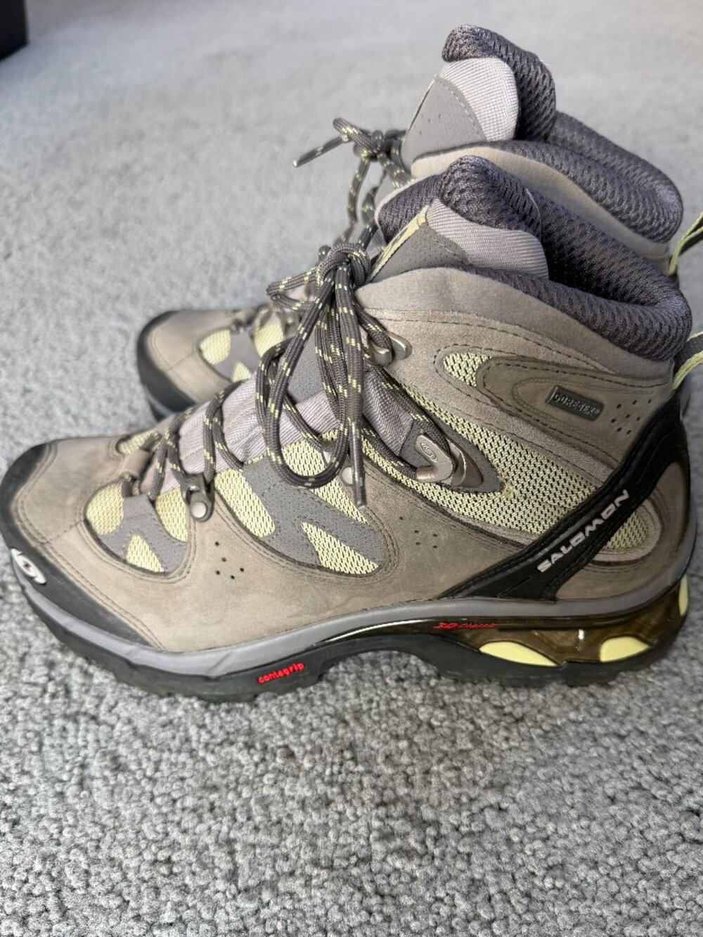 Salomon Comet 3D GTX Waterproof Hiking Boots - Women 9.5 / Men 8.5 Grey